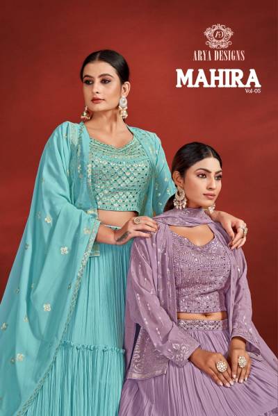 MAHIRA VOL-5 BY ARYA GEORGETTE LEHENGA CHOLI MANUFACTURER IN INDIA